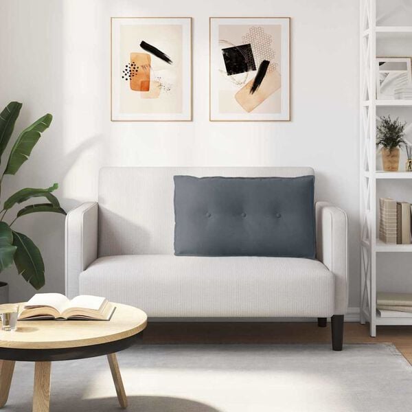 vidaXL Cuscino per Schiena Grigio scuro 80 x 50 cm Tessuto in Cords