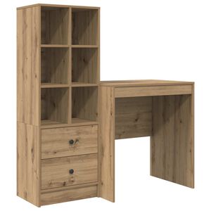 vidaXL Scrivania Rovere artigianale 115,5 x 50 x 127 cm 2 pz
