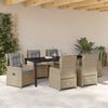 vidaXL Set da Pranzo per Giardino 7 pcs Beige e Grigio Chiaro