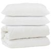 vidaXL Piumone con cuscino 3 pz Bianco Microfibra