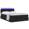 vidaXL Letto con contenitore e LED con led Nero 140 x 200 cm Tessuto