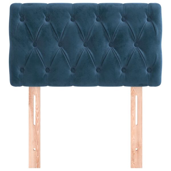 vidaXL Testiera Blu Scuro 80x7x78/88 cm in Velluto