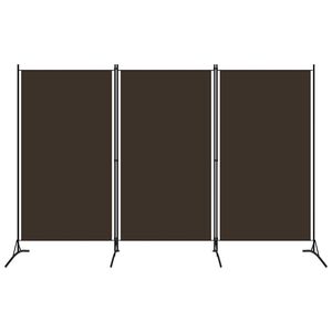 vidaXL Paravento a 3 Pannelli Marrone 260x180 cm