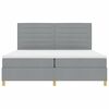 vidaXL Letto a molle con materasso Grigio chiaro 200 x 200 cm Tessuto