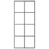 vidaXL Porta Scorrevole con Ferramenta 90x205cm Vetro ESG Alluminio