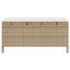 vidaXL Set da Pranzo per Giardino Beige Poly Rattan