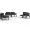 vidaXL Set Divani da Giardino 6 pz con Cuscini in Alluminio Antracite