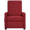vidaXL Poltrona Massaggiante Elettrica Rosso Vino in Tessuto