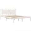 vidaXL Giroletto Bianco in Legno Massello 160x200 cm