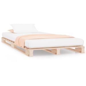 vidaXL Letto a Pallet 90x200 cm in Legno Massello di Pino