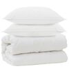 vidaXL Piumone con Cuscini con cuscino 3 pz Bianco Microfibra