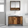 vidaXL Mobile da Bagno Legno vecchio 90 x 33 x 60 cm Legno multistrato