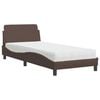 vidaXL Letto con Materasso Dover Marrone 80x200 cm in Similpelle