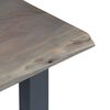 vidaXL Tavolo Consolle Grigio 115x35x76 cm Massello d'Acacia e Ferro
