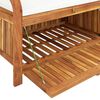 vidaXL Panca Portaoggetti Giardino Cuscino 91 cm Legno Massello Acacia