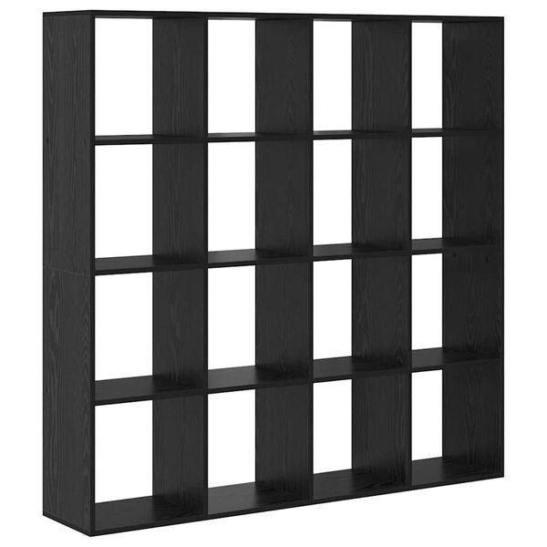 vidaXL Armadio per Libri Rovere Nero 137,5 x 29 x 137,5 cm