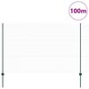 vidaXL Recinzione con Posto Verde 1,5 x 100 m Acciaio e PVC