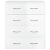vidaXL Credenza con 4 Cassetti 60x30,5x71 cm Bianco lucido