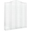 vidaXL Cesti Gabbioni ad Arco 8 pz 200x30x220/240 cm Ferro Zincato