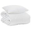vidaXL Duvet Estivo con cuscino 2 pcs Bianco Microfibra