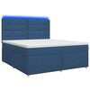 vidaXL Letto box spring con materasso Blu 160 x 200 cm Tessuto