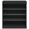 vidaXL Credenza con Luci LED Nera 60,5x37x67 cm