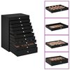 vidaXL Portagioie a 10 ripiani con porta orologi nero 29x20,5x40,5 cm