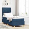 vidaXL Letto a molle con materasso Blu 80 x 200 cm Tessuto