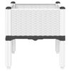 vidaXL Fioriera da Giardino con Gambe Bianco 40x40x42 cm in PP