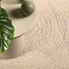 vidaXL Tappeto ZIZUR Beige 120x120 cm Aspetto Iuta Interni ed Esterni