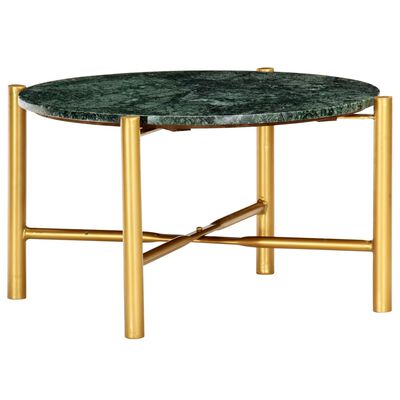 vidaXL Tavolino da Caffè Verde 60x60x35 cm Pietra Vera Testura Marmo