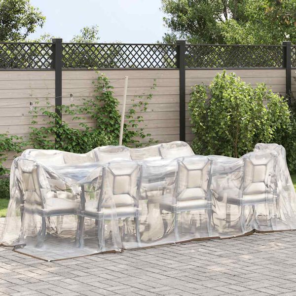 vidaXL Telone Trasparente con Occhielli 2x6 m in Polietilene