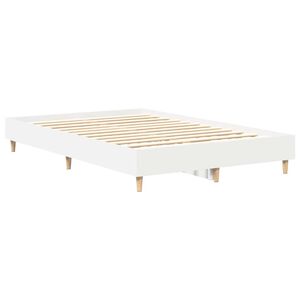 vidaXL Struttura del letto Bianco 137 x 190 cm Legno ingegnerizzato