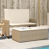 vidaXL Panca da Giardino con Cuscini e Poggiapiedi Beige in Polyrattan