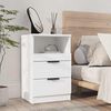 vidaXL Comodino a Muro Bianco in Legno Multistrato