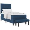 vidaXL Letto a molle con testiera Blu 80 x 200 cm Tessuto