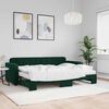 vidaXL Divano Letto Estraibile Materassi Verde Scuro 80x200 Velluto