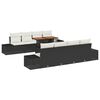 vidaXL Set Divano da Giardino 9 pz Nero polyrattan