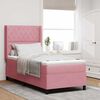 vidaXL Letto a molle con materasso Rosa 100 x 200 cm Velluto
