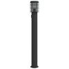 vidaXL Lampade da Terra per Esterni con Presa 3 pz Nere 110 cm Acciaio