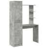 vidaXL Scrivania Grigio cemento 113.5 x 39 x 168 cm 2 pz