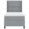 vidaXL Letto a molle con materasso Grigio chiaro 100 x 200 cm Tessuto