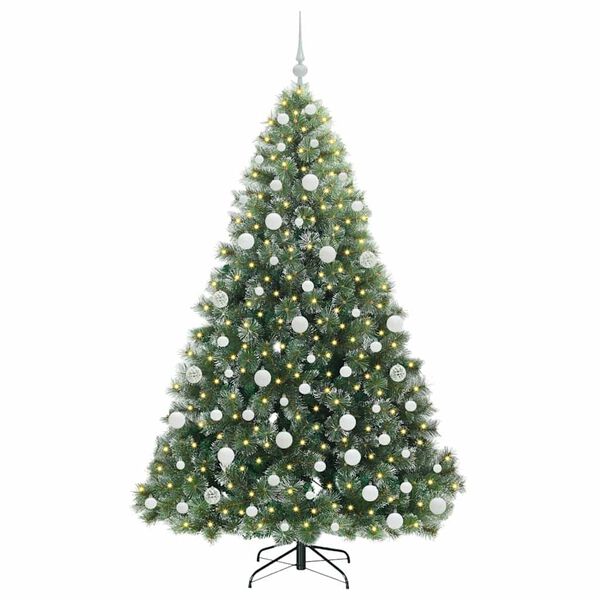 vidaXL Albero di Natale artificiale con 300 LED Verde 180 cm PE e PVC