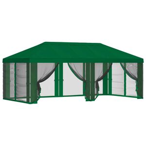 vidaXL Copertura Gazebo con Pareti Laterali Verde 600,5 x 300,5 cm