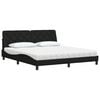 vidaXL Letto con Materasso Nero 180x200 cm in Tessuto