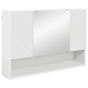 vidaXL Mobiletto per specchio Bianco 80 x 17 x 55 cm Legno multistrato