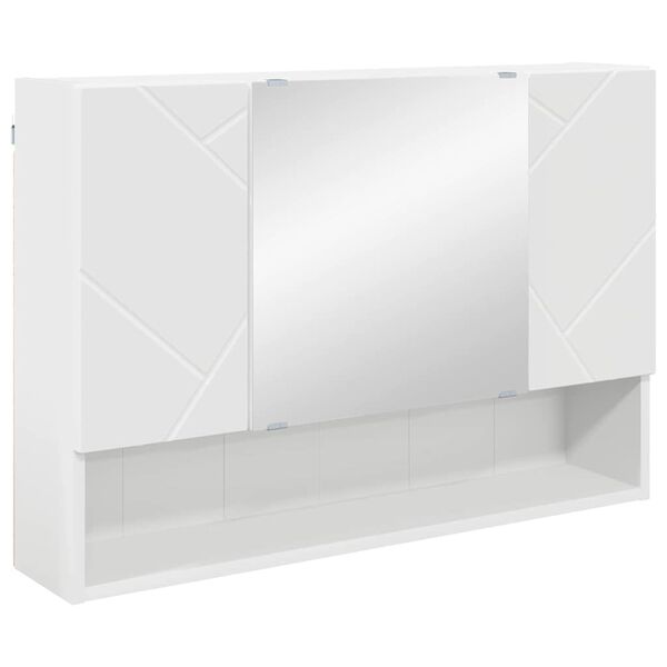 vidaXL Mobiletto per specchio Bianco 80 x 17 x 55 cm Legno multistrato