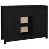 vidaXL Credenza Nera 100x35x74,5 cm in Legno Massello di Pino