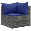 vidaXL Set Divani da Giardino 10 pz con Cuscini in Polyrattan Grigio