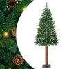 vidaXL Albero di Natale snodato con 300 LED con supporto Verde 180 cm